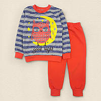 Пижама в полоску и с начесом Dexters детская good night 110 см синий красный (131505768323) KC, код: 8335230