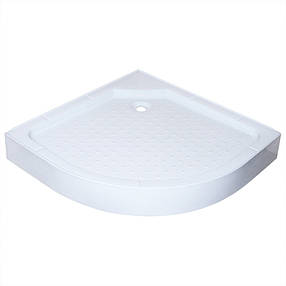 Душовий гідробокс 90*90*215 см на низькому піддоні з чорним профілем, переднє скло матове, заднє біле, фото 2