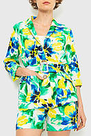Костюм женский с цветочным принтом зелено-желтый 115R0451 Kamomile S PZ, код: 8232755