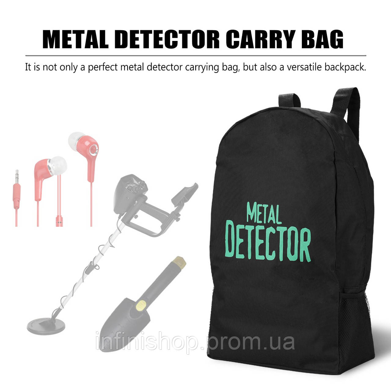 Чехол сумка рюкзак Discovery для металлоискателя Black IN, код: 2604272 - фото 5 - id-p2169687120