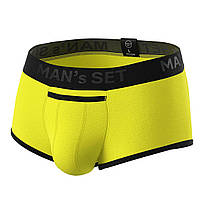 Мужские анатомические спортивные боксеры из хлопка Black Series Sport лимонный MAN's SET S PZ, код: 7741150