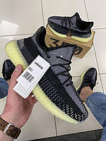 Мужские кроссовки Adidas Yeesy Boost 350 Black / Gray / Lime