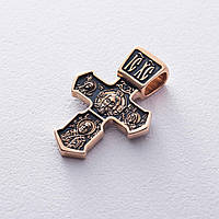 Золотой православный крест Спас Нерукотворный. Архангел Михаил п02574 Оникс PZ, код: 6735706