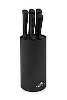 Набор из 5 кухонных ножей и подставки Gerlach Smart Black (5901035506817) IN, код: 8326090