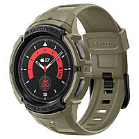 Чохол та ремінець Spigen для Galaxy Watch 5 Pro (45 mm) - Rugged Armor Pro 2 in 1, Vintage Khaki (ACS05913)