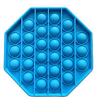 Сенсорная игрушка Pop It антистресс Вечная Пупырка Восьмиугольник Голубой IN, код: 6876680