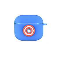 Футляр для наушников Funny AirPods 3 Смешной Cap America Blue KC, код: 7676234