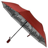 Зонт полуавтомат женский TheBest F713 на 9 спиц с внутренним рисунком Красный PZ, код: 8060040