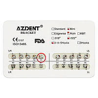 Брекет №11 Upper Right для системы 2х4, Mini, Roth 0.22", 10 шт., Azdent