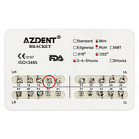 Брекет №12 Upper Right для системы 2х4, Mini, Roth 0.22", 10 шт., Azdent