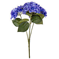 Красивый искусственный цветок гортензии "Эльза" синяя 48 см