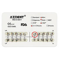 Брекет №21 Upper Left для системы 2х4, Mini, Roth 0.22", 10шт. Azdent