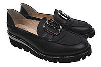 Туфлі на платформі жіночі Aquamarin натуральна шкіра Чорні 1723-20DTC 39 IN, код: 7364152