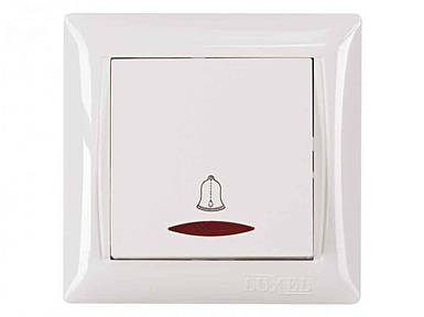 Кнопка дзвінка з підсвітленням PRIMERA (білий) 3018 ТМ LUXEL FG