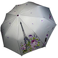 Женский зонт полуавтомат от Toprain с Эйфелевой башней и сакурой фиолетовая ручка 0625-2 PZ, код: 8324189