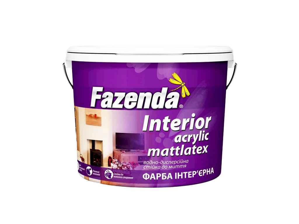 Фарба інтерєрна для стін/стелі 12,6кг Бiлий ВДА Interior Acrylic Mattlatex ТМ FAZENDA FG