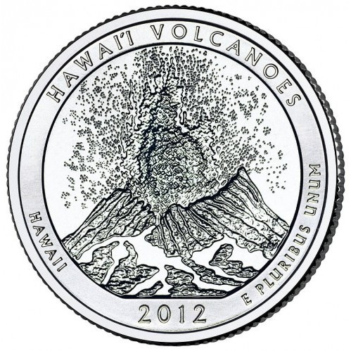 США 1⁄4 долара, 2012 Національний парк Гавайські вулкани No1599