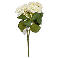 Красивый искусственный цветок гортензии "Эльза" белая 48 см