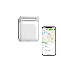 GPS Трекер, FindMy Tag, квадратний (Android, Apple) - Чорний