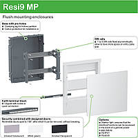 Щит мультимедійний врізний Schneider Electric Mini Pragma 2 рядний (MIP212FU)