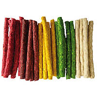 Ласощі для собак Жувальні палички Mix Croci KINGBONE кольорові мікс, 13 см, 100 шт C6BI2045