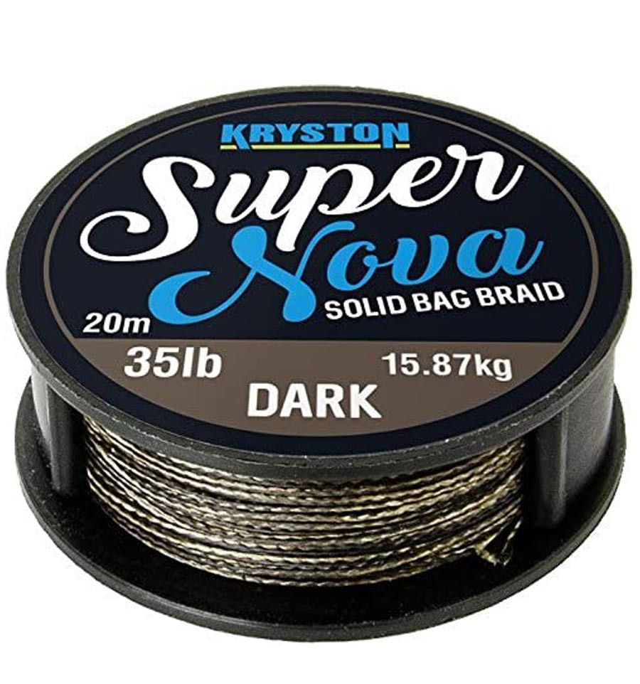 Повідцевий матеріал Kryston Super Nova Solid Bag Supple Braid 20 м Dark Silt 25.0 lb