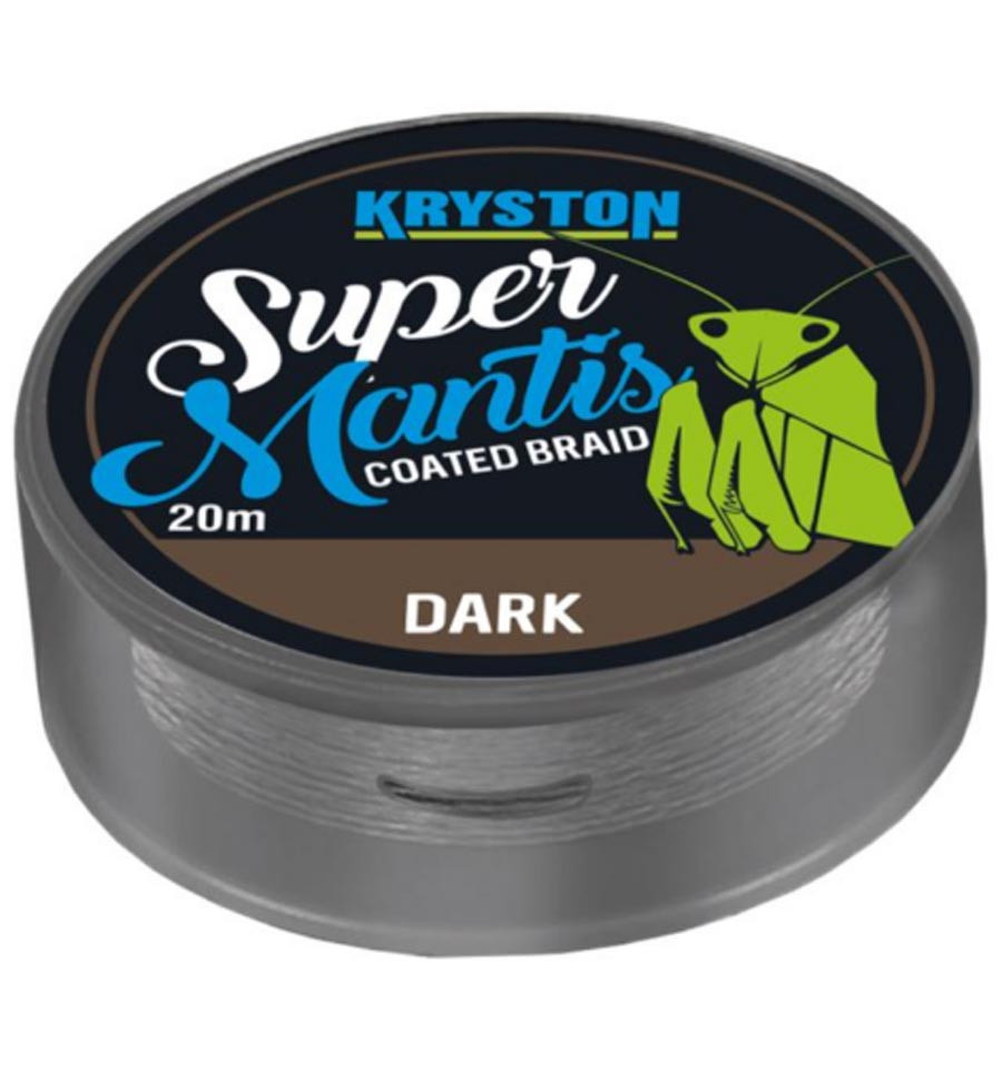 Повідцевий матеріал Kryston Super Mantis Coated Braid 20 м Dark Silt 25.0 lb
