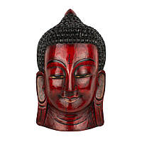 Маска Ручна Робота Непальська Будда 48,5x28x14,5 см Червоний (25279) KC, код: 2455500