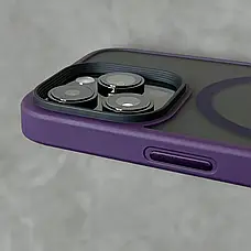 Чохол Color Frame матовий напівпрозорий з кольоровою рамкою та Magsafe для iPhone 14 Pro Max Black, фото 3