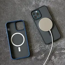 Чохол Color Frame матовий напівпрозорий з кольоровою рамкою та Magsafe для iPhone 14 Pro Max Black, фото 5