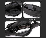 Нова чоловіча багатофункціональна поясна сумка, водовідштовхувальна, спортивна, модна, через плече гуртом, фото 8