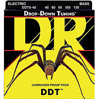 Струны для бас-гитары DR DDT5-40 Drop-Down Tuning Light Bass 5-Strings 40 120 KC, код: 7416984