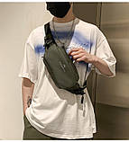 Нова чоловіча багатофункціональна поясна сумка, водовідштовхувальна, спортивна, модна, через плече гуртом, фото 2