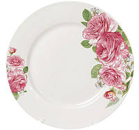 Набор Bona 6 фарфоровых обеденных тарелок Розовые розы диаметр 23см DP40121 PZ, код: 7426258