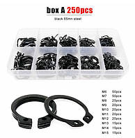 Стопорні Кільця Зовнішні (М6-М15) Набір 250 шт Spec DIN 471 (SP-0680251)