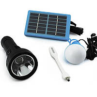 Фонарь аккумуляторный BL YW-038 гибкая лампа + лампочка + солнечная батарея 8408 PZ, код: 8127556