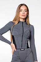 Спортивная женская кофта рашгард Designed for Fitness Vogue Grey XS S Серый DL, код: 6958769