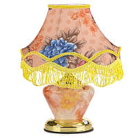 Настольная лампа барокко с абажуром Brille 60W TL-109 Розовый PZ, код: 7271157