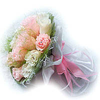 Букет из конфет Бело-розовые розы 4041IT, Vse-detyam