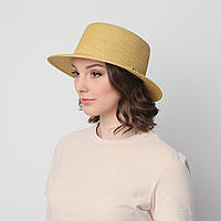 Шляпа женская канотье LuckyLOOK 817-839 One size Желтый PZ, код: 7440094