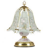 Настольная лампа классическая с абажуром Brille 60W TL-115 Золотистый PZ, код: 7927034