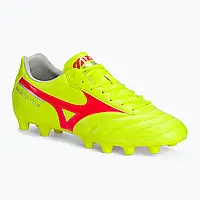 Urbanshop com ua Кросівки футбольні чоловічі Mizuno Morelia II Club MD safety yellow/fiery coral 2/galaxy