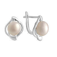 Срібні сережки SilverBreeze з натуральними перлами 8.75ct (2122371) KC, код: 8025686