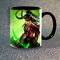Чашка Fan Girl Иллидан Парные клинки Аззинота World of Warcraft New (14385) 330 мл Черный KC, код: 7588172