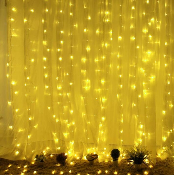 Світлодіодна гірлянда 3м * 3 м IP44 жовта вулична ECOLEND, фото 1