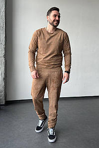 Чоловічий спортивний костюм бавовняний коричневий 3510-03