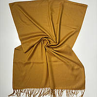 Женский однотонный палантин шарф. Трикотажный мягкий шарф на осень весну из натуральной ткани Медно - Коричневый