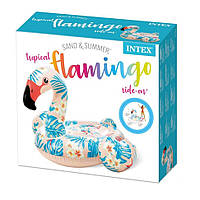 Детский надувной плотик для катания Intex 57559 «Фламинго», 142x137x97 см, Vse-detyam