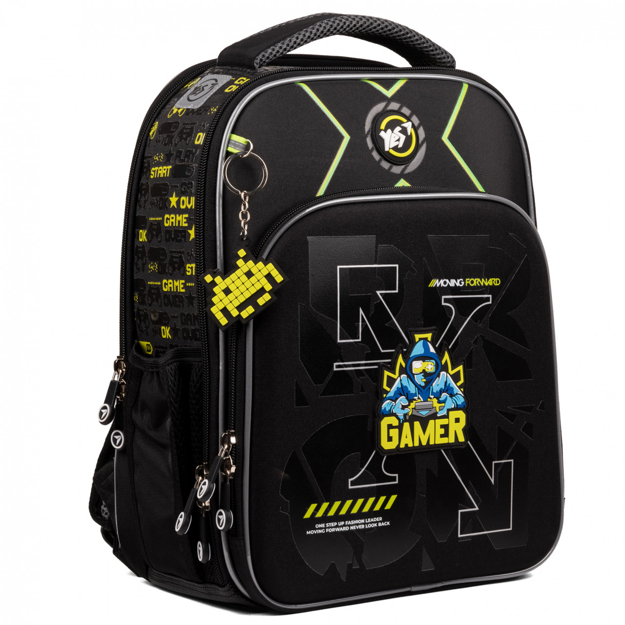 Рюкзак шкільний каркасний YES S-78 Gamer 39х29х15 см 17 л, чорний (559561)
