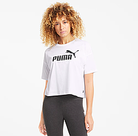 Белая женская футболка puma essentials logo women's tee новая оригинал из сша